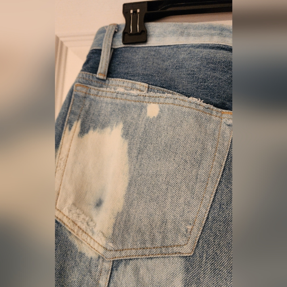 FRAME Le Original Bleached High Waist Straight Leg Jeans In Fresco Size 28 - Picture 10 of 16